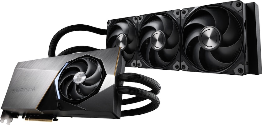 Thumbnail - MSI GeForce RTX 5080 16G Suprim Liquid SOC - 16GB GDDR7, HDMI, 3x DP