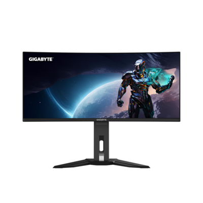 GIGABYTE OLED WQHD Curved Gaming Monitor MO34WQC2 - 34 Zoll, 3440 x 1440, 240Hz, 0,03ms, KVM, 250 cd/m², FreeSync Premium Pro, DisplayHDR True Black 400, HDMI 2.1, Displayport 1.4