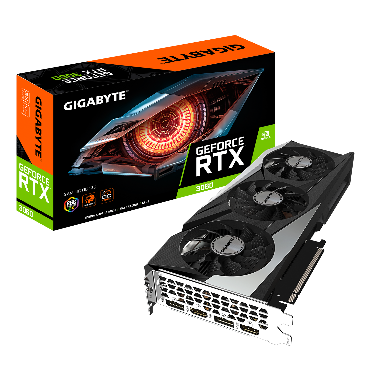 GigaByte GeForce RTX 3060 Gaming OC 12GB Grafikkarte - 2x DisplayPort/2x HDMI