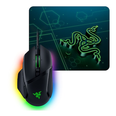Razer Basilisk V3 + Goliathus Mobile Gaming Bundle - Individuell anpassbare ergonomische Gaming-Maus mit Razer™ Chroma R...