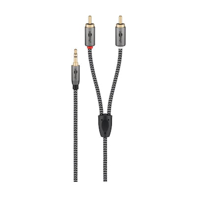 Thumbnail - Goobay Plus Audioadapterkabel - 3,5-mm-Klinke zu Stereo-Cinch-Stecker, 0.5 m
