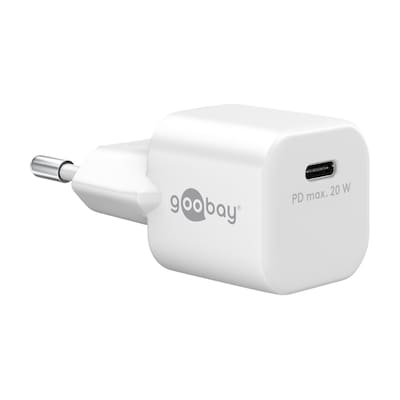 Goobay USB-C™ PD Schnellladegerät Nano (20 W) weiß