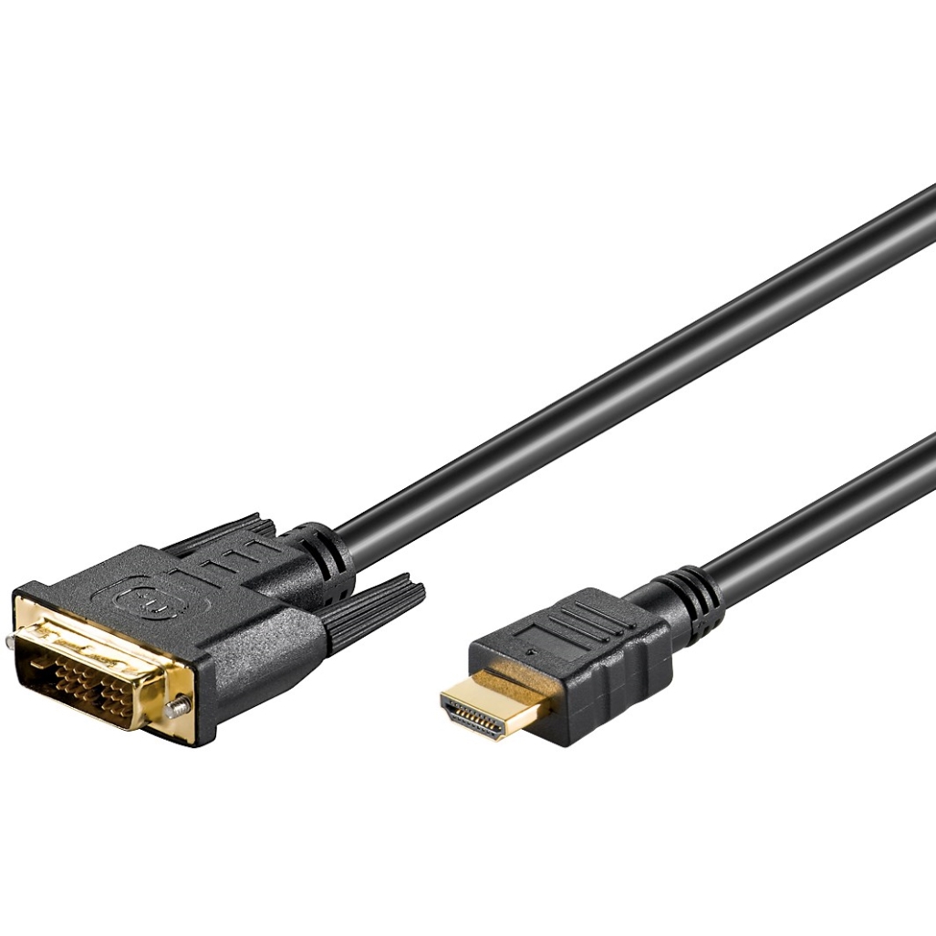 Thumbnail - Goobay 3m HDMI / DVI-D Kabel 19pol. [HDTV (1080p), vergoldete Kontakte, angespritzte Stecker]