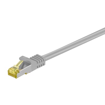 Goobay 10m RJ45 Patchkabel CAT 6A S/FTP (PiMF), 500 MHz, mit CAT 7 Rohkabel, grau LSZH halogenfrei, Kupfer