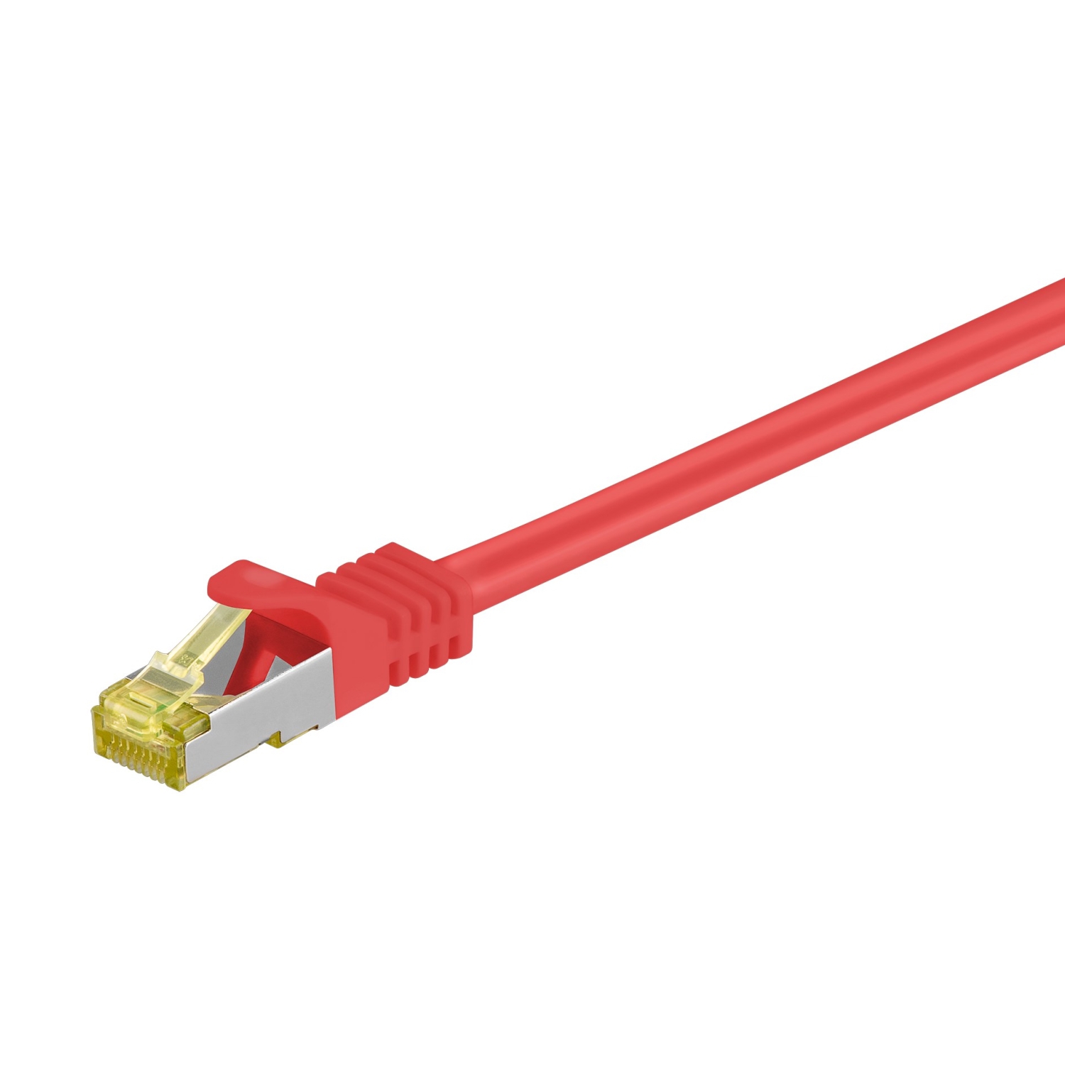 Goobay 3m RJ45 Patchkabel CAT 6A S/FTP (PiMF), 500 MHz, mit CAT 7 Rohkabel, rot LSZH halogenfrei, Kupfer