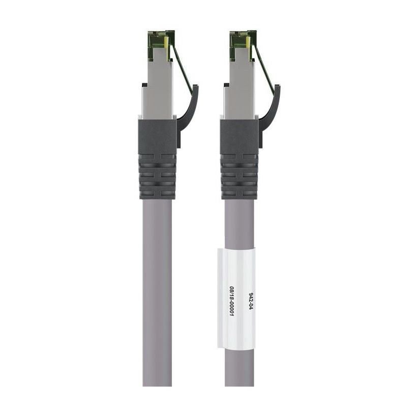 Goobay 20m RJ45 (CAT 6A, 500 MHz) Patchkabel mit CAT 8.1 S/FTP Rohkabel, Grau, 20 m Kabel Produkt Bild 2