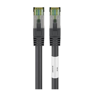 Goobay CAT 8.1 Patchkabel, S/FTP (PiMF), Schwarz, 1 m