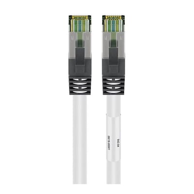 Goobay CAT 8.1 Patchkabel, S/FTP (PiMF), Weiß, 1 m