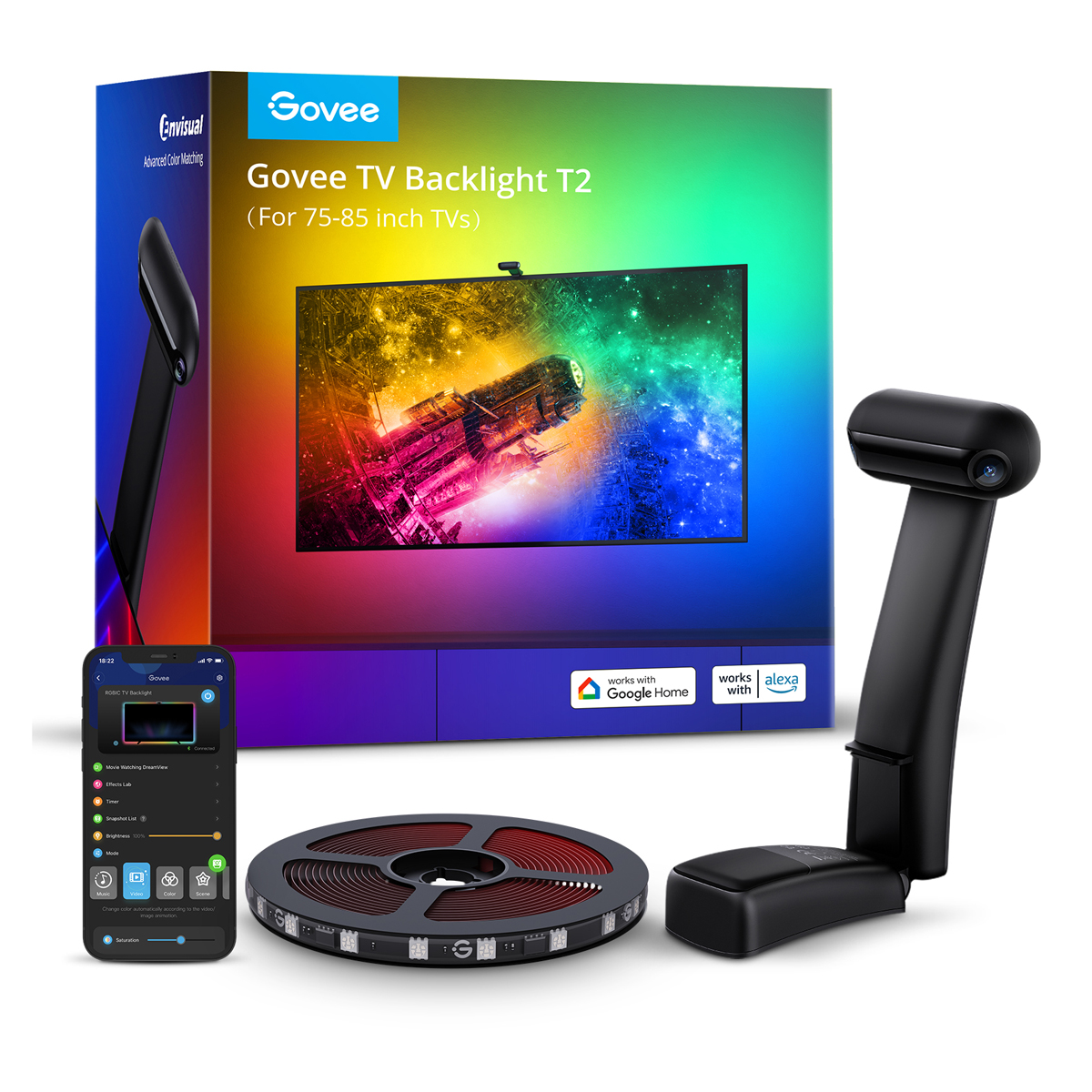 Govee Envisual TV Backlight T2 mit Dual Cameras 55"-65"