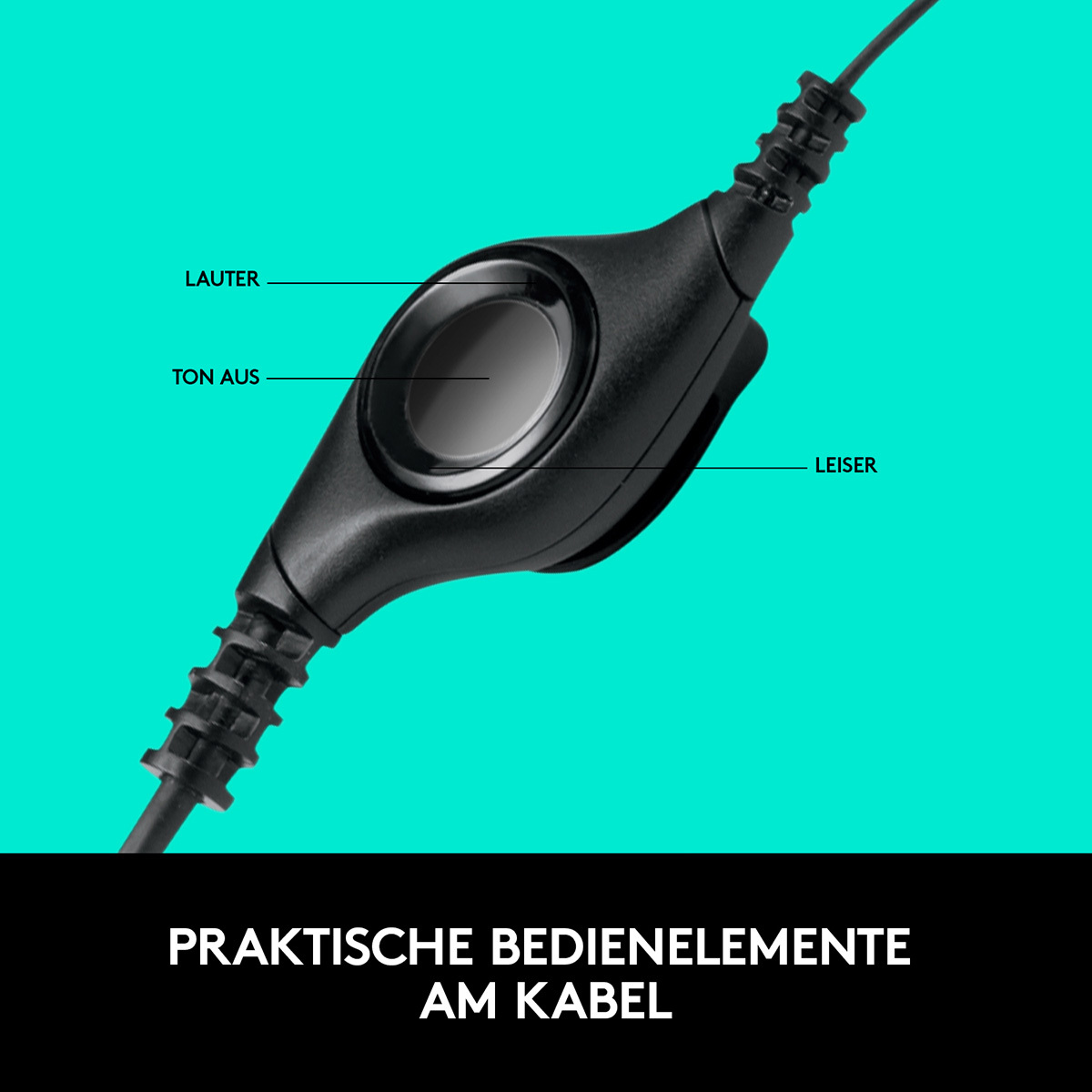 Logitech H390 USB Stereo Headset Mit verbesserter digitaler Klangübertragung und integrierten Bedienelementen Headset Produkt Bild 4