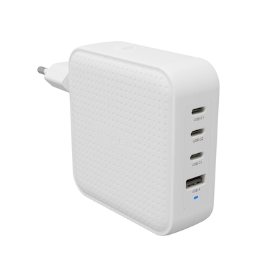 Hyper® HyperJuice® 100W USB-C GaN Travel Charger (3C+1A) - White HyperJuice® 100W USB-C GaN Travel Charger (3C+1A) - White