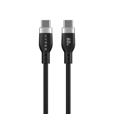 Hyper 1.5m Silicone USB-C auf USB-C 60W Charging Cable - Black 1.5m Silicone USB-C to USB-C 60W Charging Cable - Black