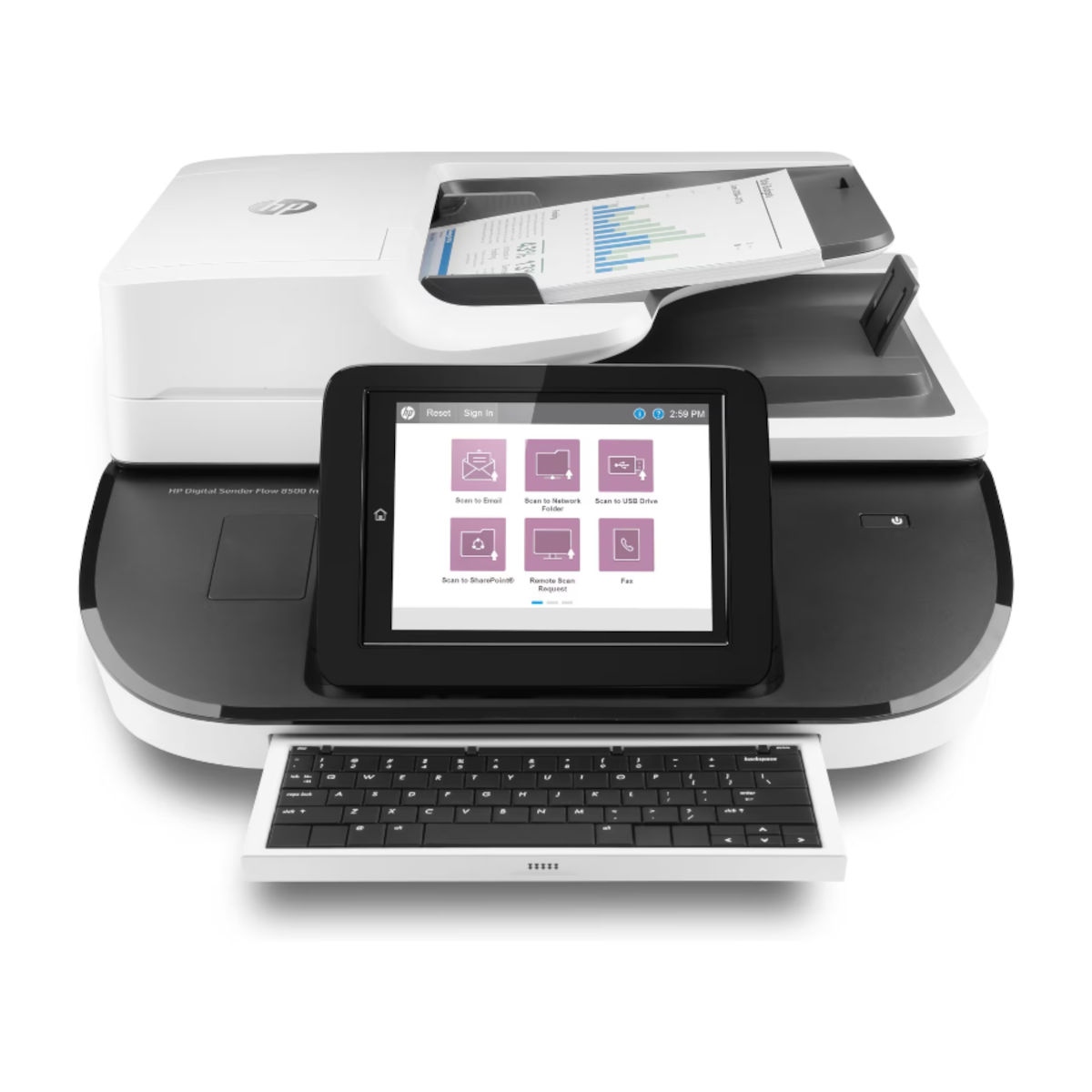 HP Digital Sender Flow 8500 fn2 Dokumentenscanner USB 2.0 Gigabit LAN USB 2.0 Host 600x600Dpi Duplex