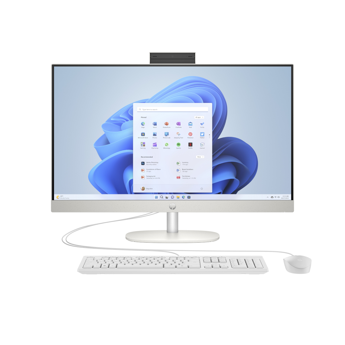 HP All-in-One PC 27-cr0105ng B-Ware [68,5cm (27") FHD-Display, Ryzen 5 7520U, 16GB RAM, 512GB SSD, Windows 11] PC Produkt Bild 2