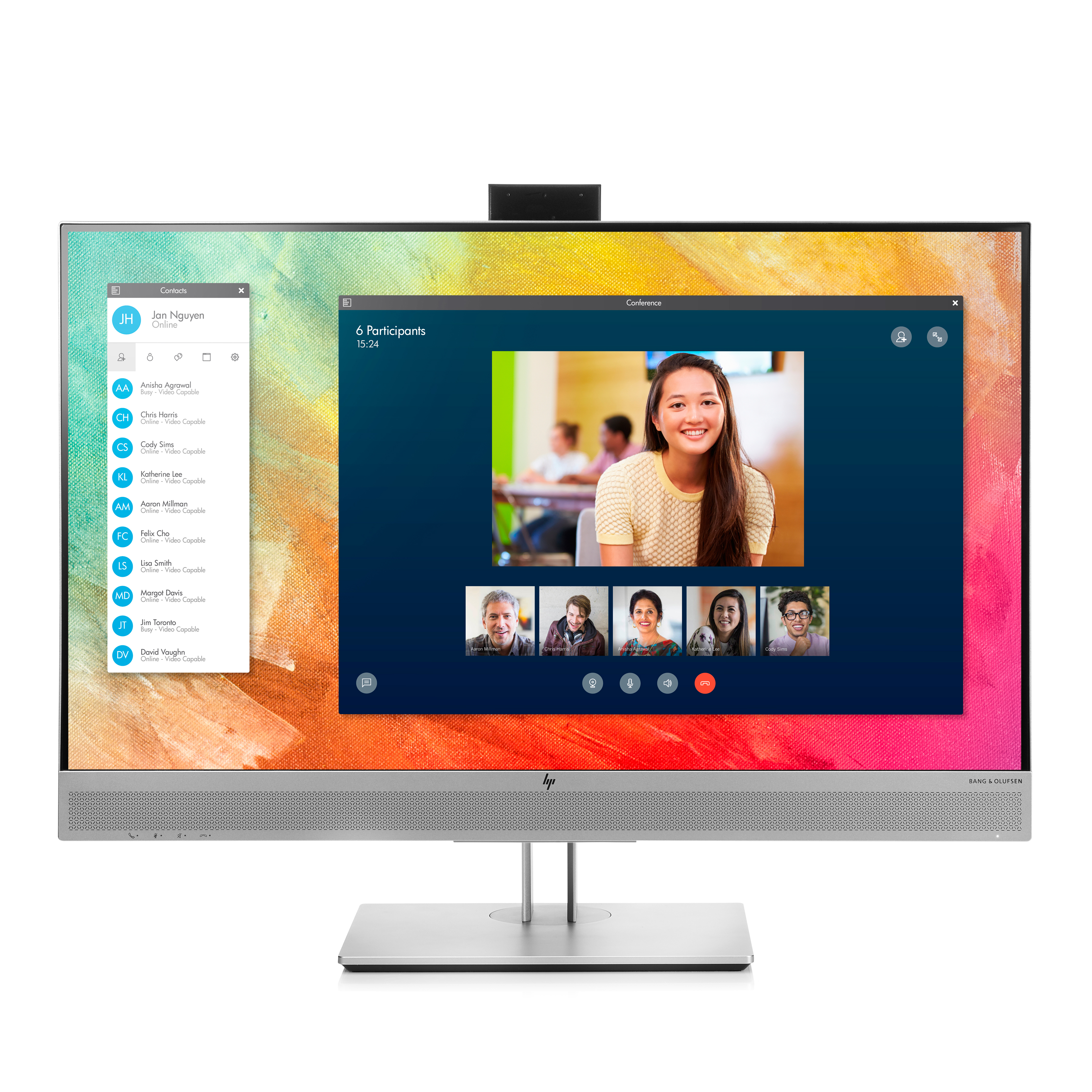 Hp elitedisplay e273m 27 palčni monitor s spletno kamero sprednji pogled