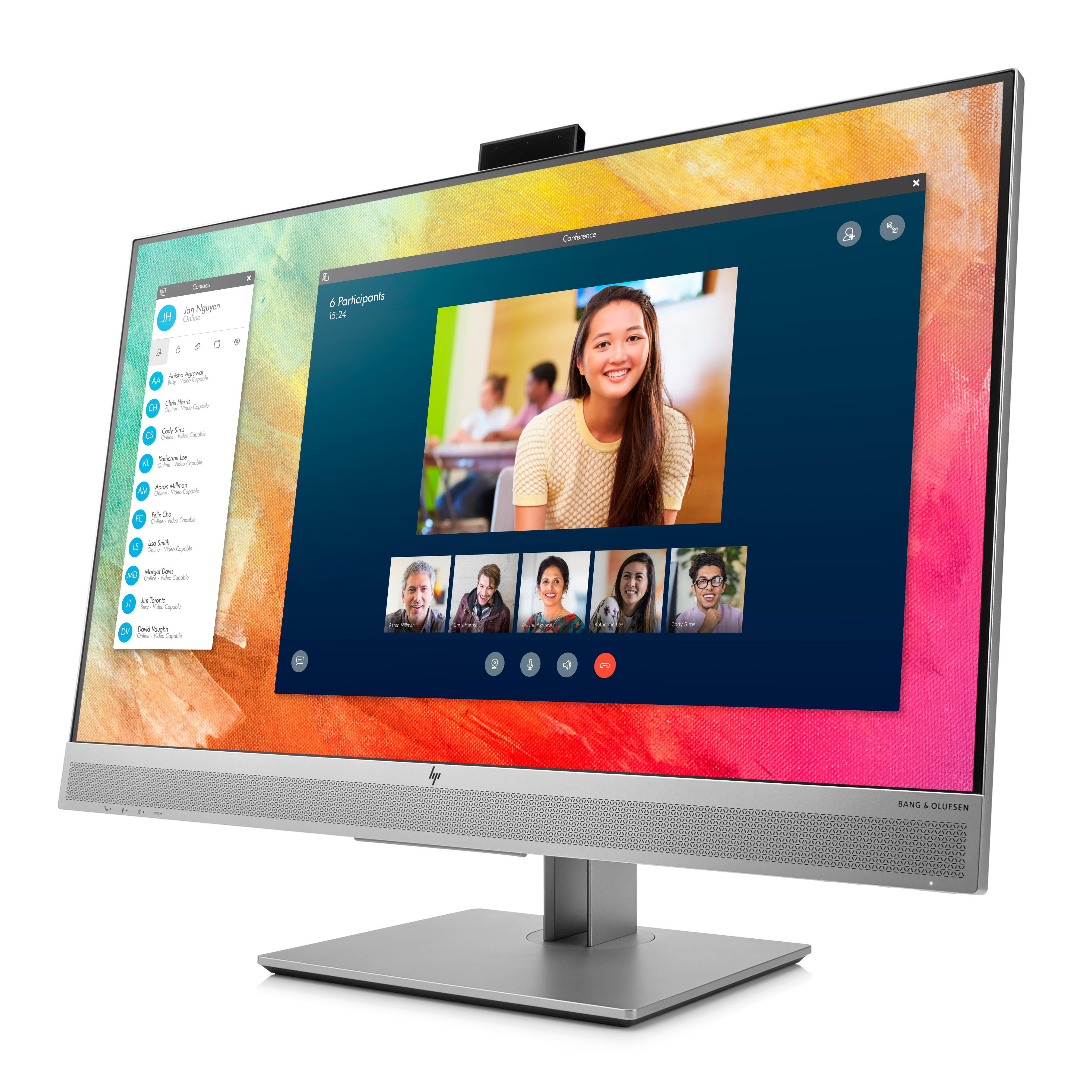 Hp elitedisplay e273m monitor z vgrajeno kamero in tankim robom