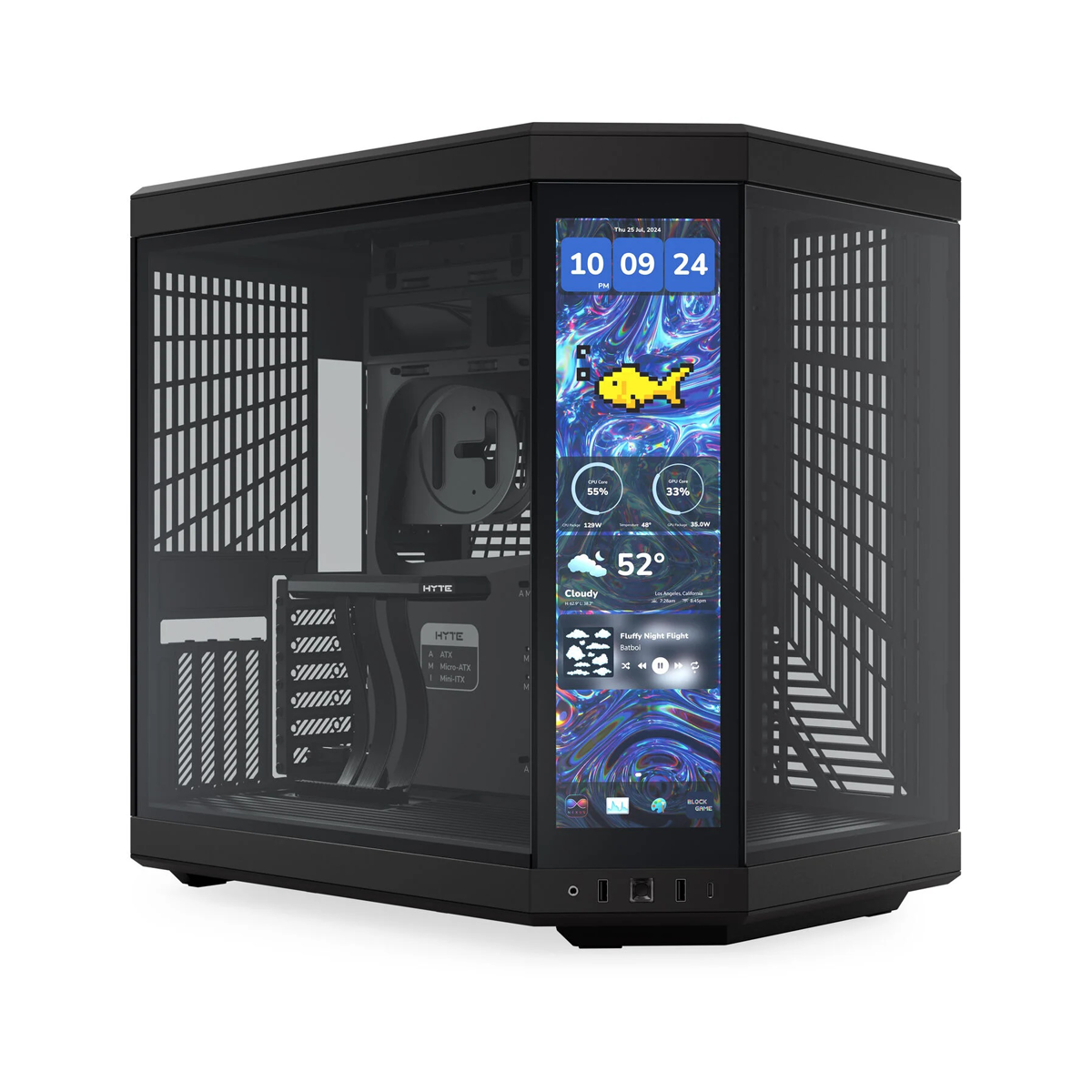 HYTE Y70 Touch Infinite Pitch Black | PC-Gehäuse