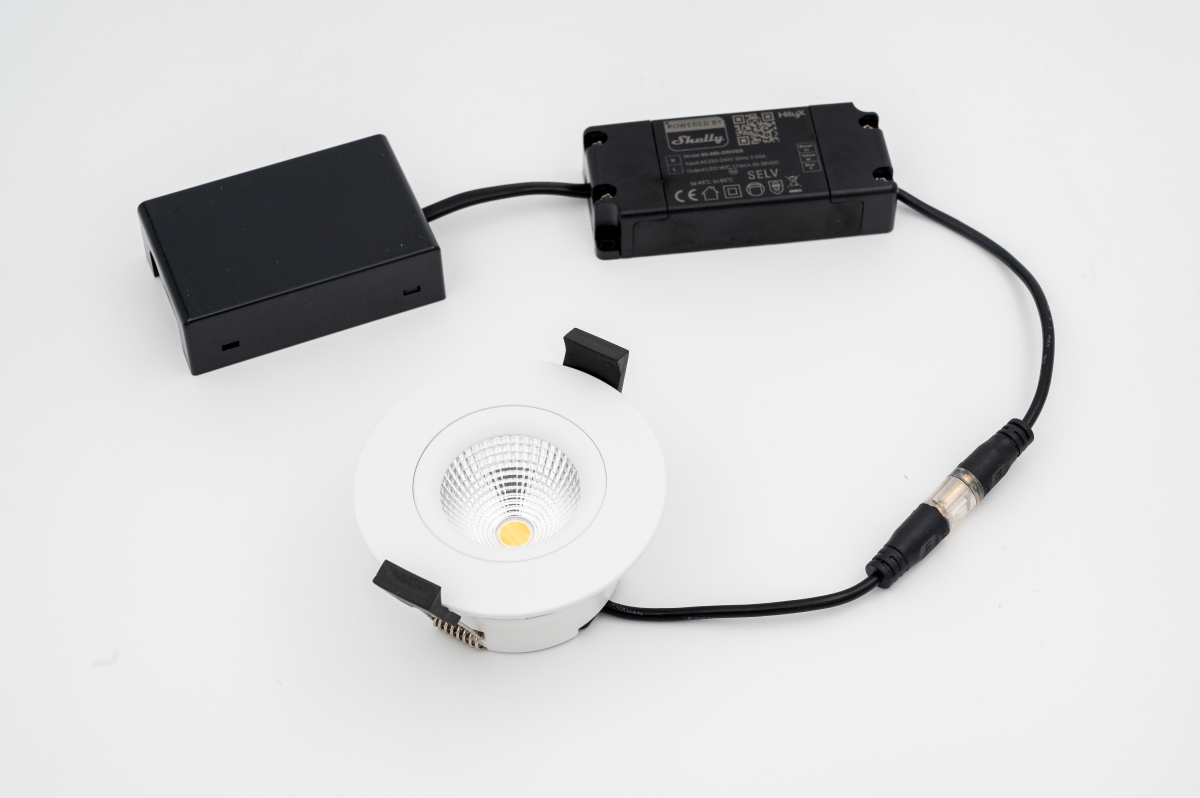 Shelly LightSolutions Hilux DS8 White Hilux DS8 LED Einbaustrahler · 2200-6500K · CRI95 · 600lm · BT · WLAN · weiß Heimautomatisierung Produkt Bild 7