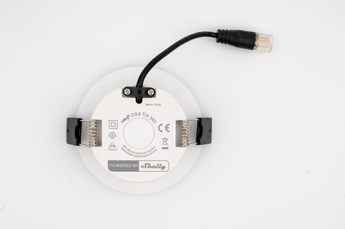 Shelly LightSolutions Hilux DS8 White Hilux DS8 LED Einbaustrahler · 2200-6500K · CRI95 · 600lm · BT · WLAN · weiß Heimautomatisierung Produkt Bild 4