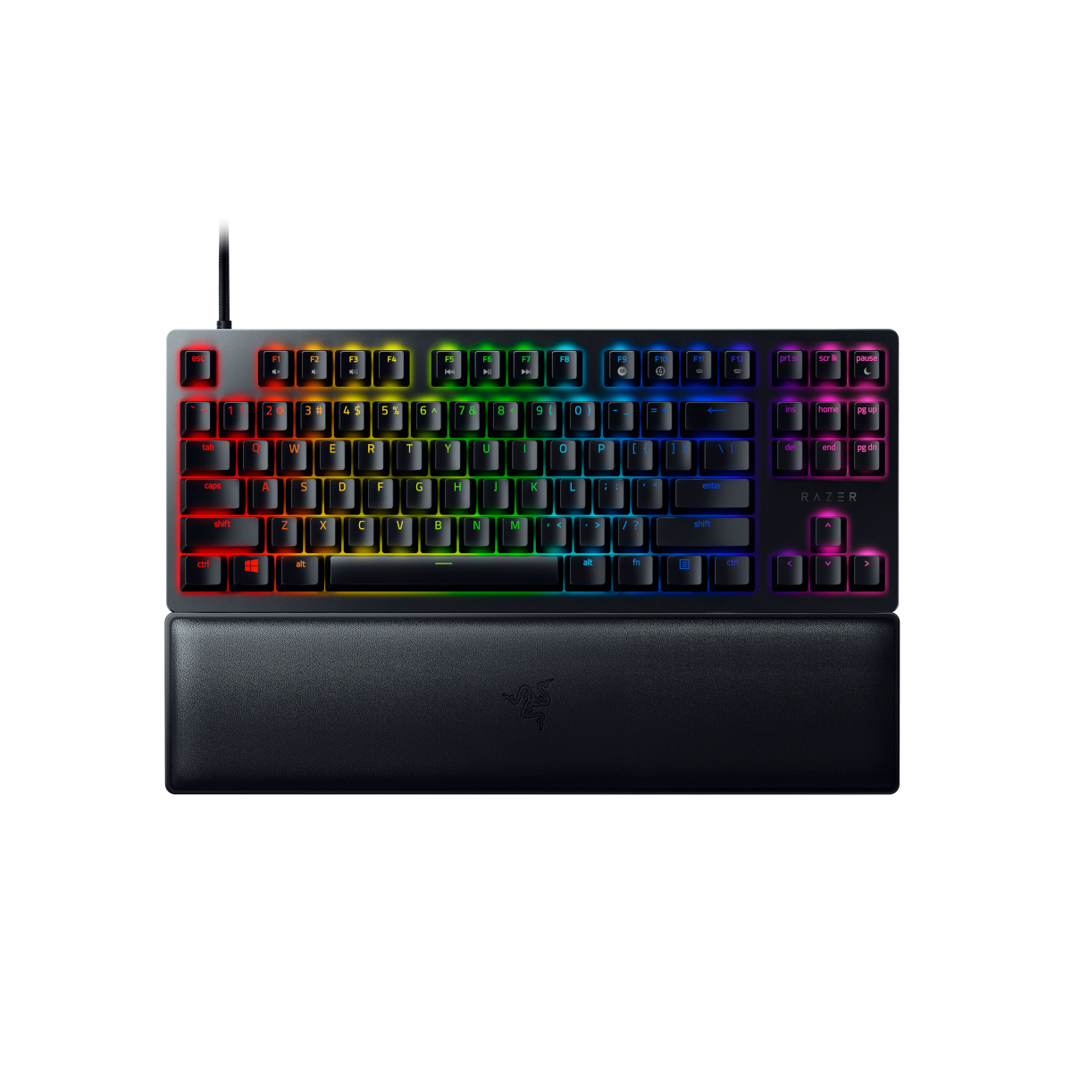 Razer Huntsman V2 TKL Gaming Tastatur (lila Switches) - optische Gaming Tastatur, clicky Purple Switches, Chroma RGB, de...