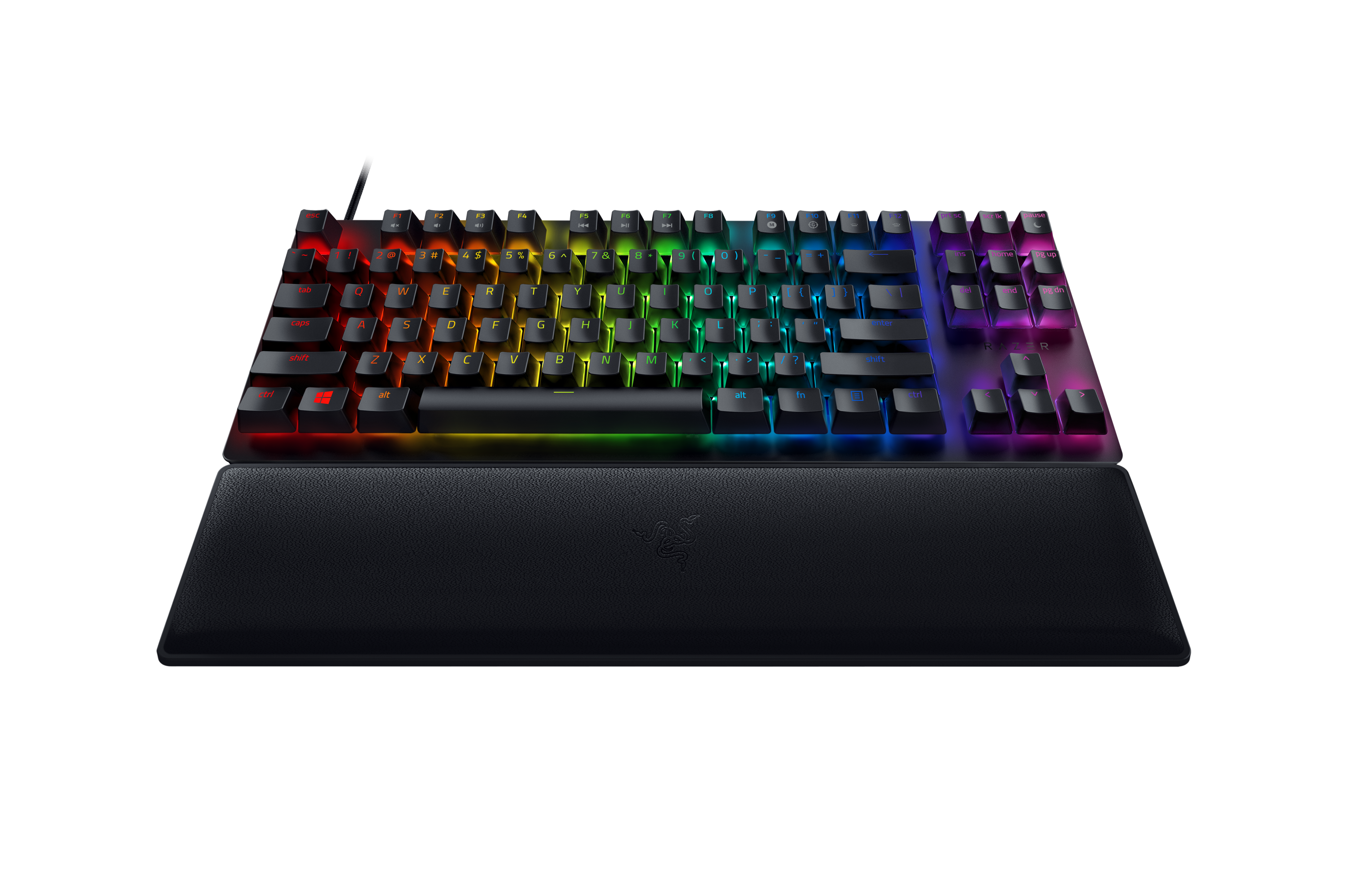 Razer Huntsman V2 TKL Gaming Tastatur (lila Switches) B-Ware - optische Gaming Tastatur, clicky Purple Switches, Chroma RGB, deutsches Layout (QWERTZ) Tastaturen Produkt Bild 4