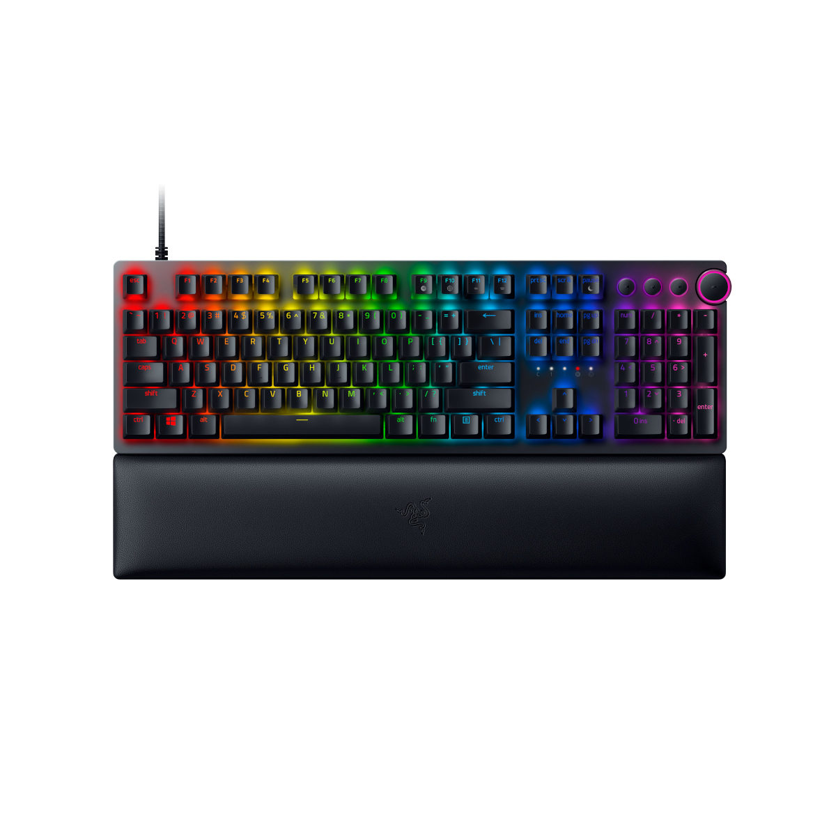 Razer Huntsman V2 Gaming Tastatur (lila Switches) - optische Gaming Tastatur, Clicky Purple Switches, Chroma RGB, deutsc...