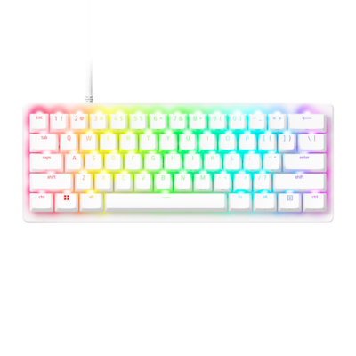 Razer Huntsman V3 Pro Mini White (analoge Switches) - E-Sport-Tastatur im 60% Layout mit analogen optischen Switches, we...