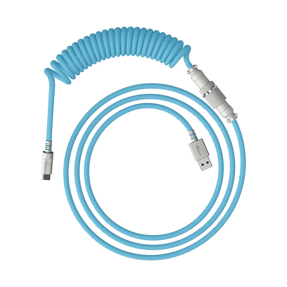 HyperX Coiled Cables Light Blue/White Kabel