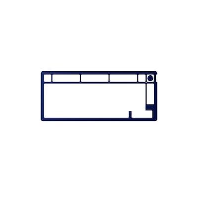 HyperX Alloy Rise 75 Top Plate (Navy Blue)