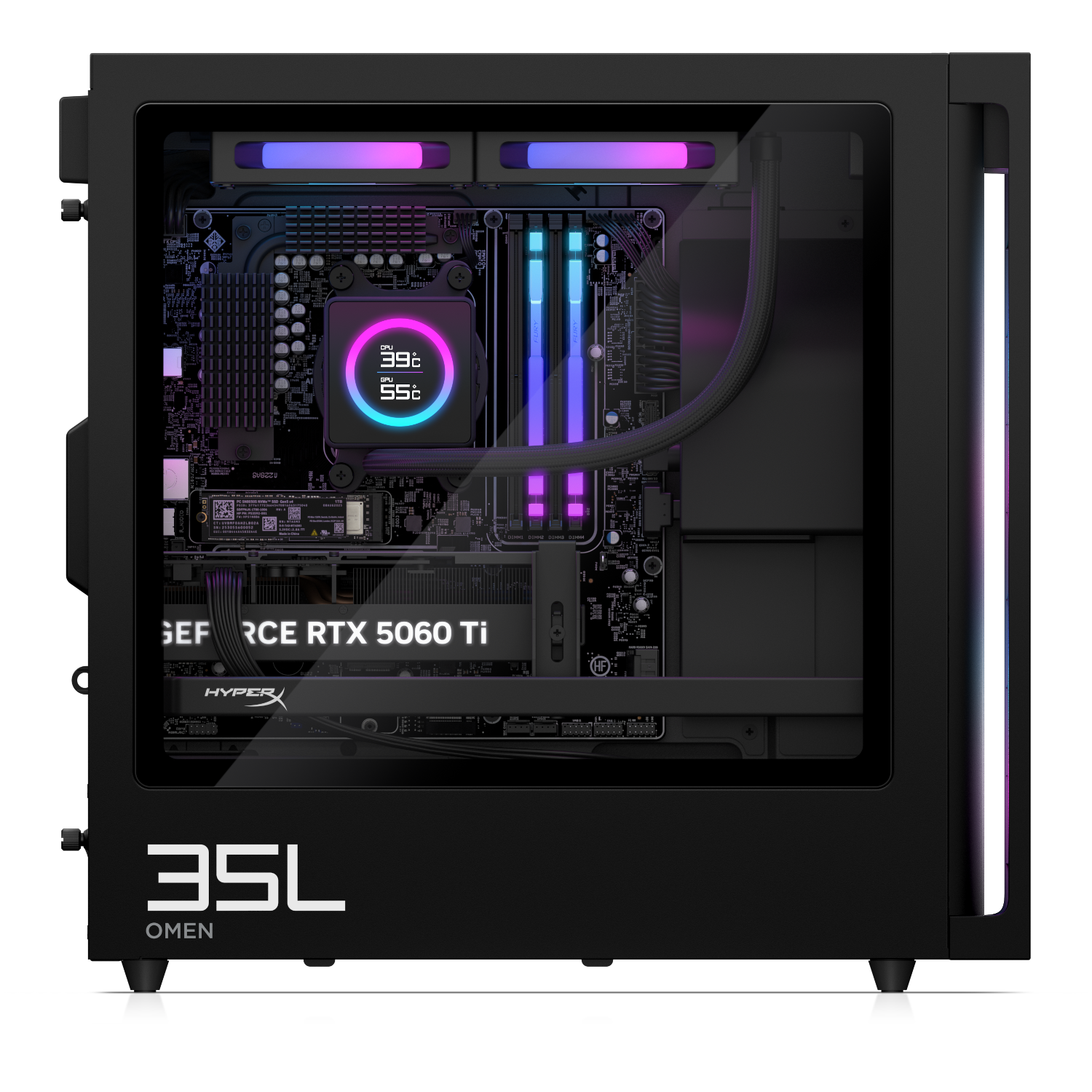 HyperX OMEN Desktop Gaming PC GT18-0170ng Intel Core Ultra 7 270K Plus, 32GB RAM, 1TB SSD, GeForce RTX 5060Ti 16GB, DOS PC Produkt Bild 5