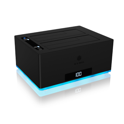 ICY BOX 2 Bay Docking & Klonstation für 2,5" und 3,5" B-Ware SATA Laufwerke
