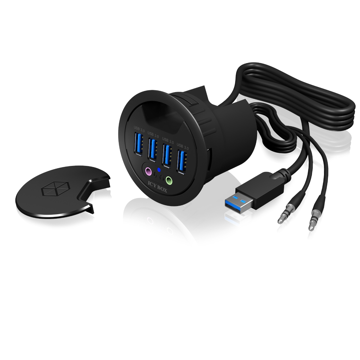 ICY BOX IB-HUB1403A - 4 Port USB 3.0 Tisch-Hub