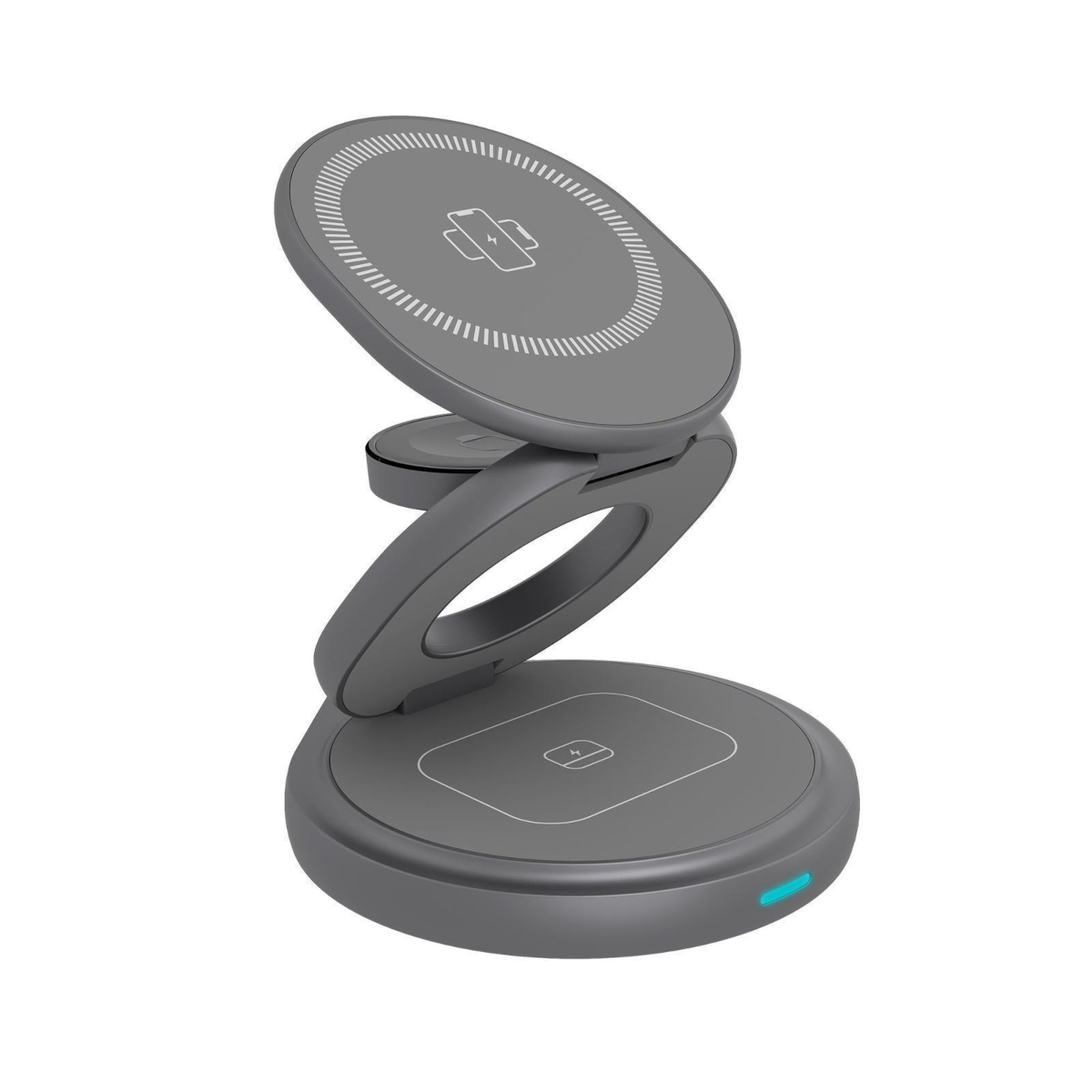Icy Box 3 in 1 klappbarer Ständer mit kabelloser Ladefunktion