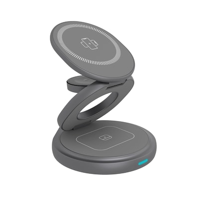 Icy Box 3 in 1 klappbarer Ständer mit kabelloser Ladefunktion