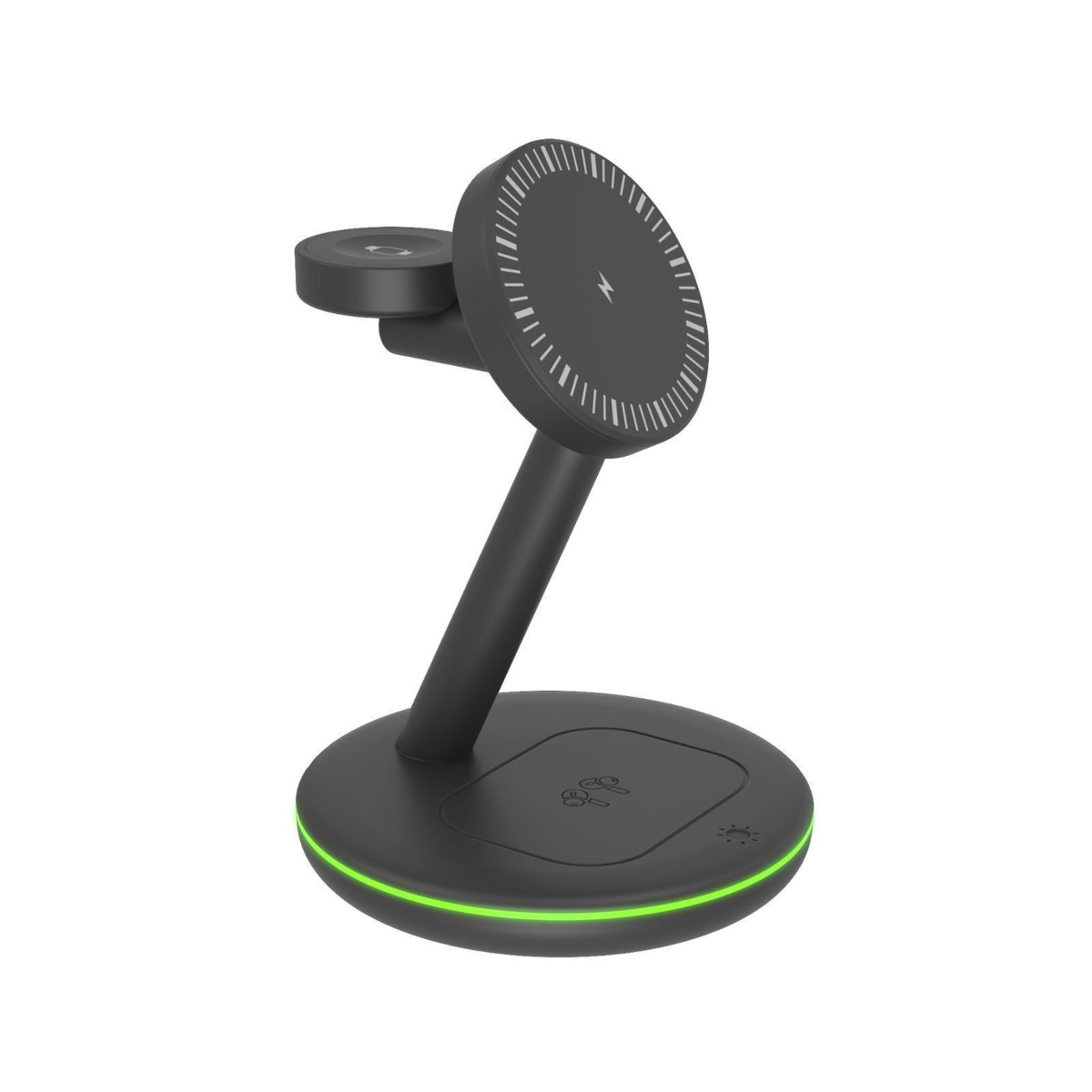 Icy Box 3 in 1 Ständer mit kabelloser Ladefunktion und inkludiertem Netzteil