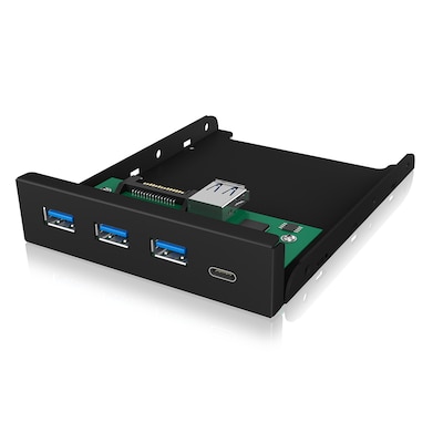 ICY BOX IB-HUB1418-i3 Frontpanel mit USB 3.0 Type-A und Type-C Hub