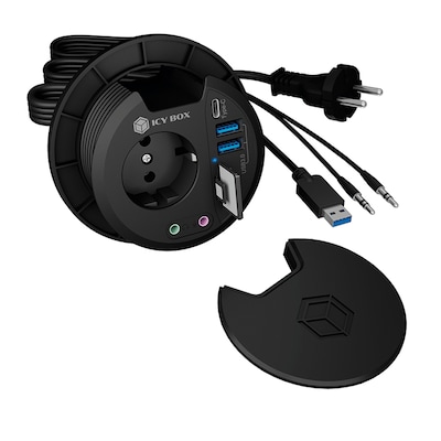 ICY BOX IB-HUB1430-CR USB 3.2 Gen 1 Multiport Tisch Hub