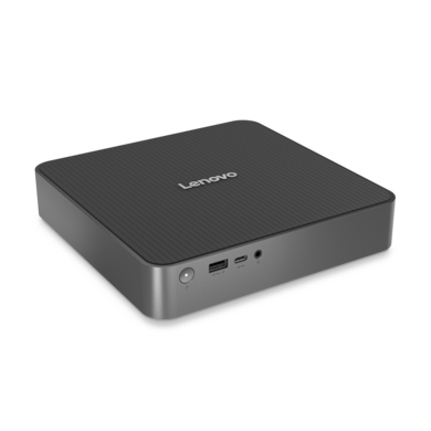 Lenovo ideacentre mini 01q8x10 | snapdragon x plus x1p-64-100 | 32gb ram 2tb ssd | windows 11 home | mini računalnik 1 Lenovo ideacentre mini 01q8x10 mini računalnik pogled od spredaj in strani