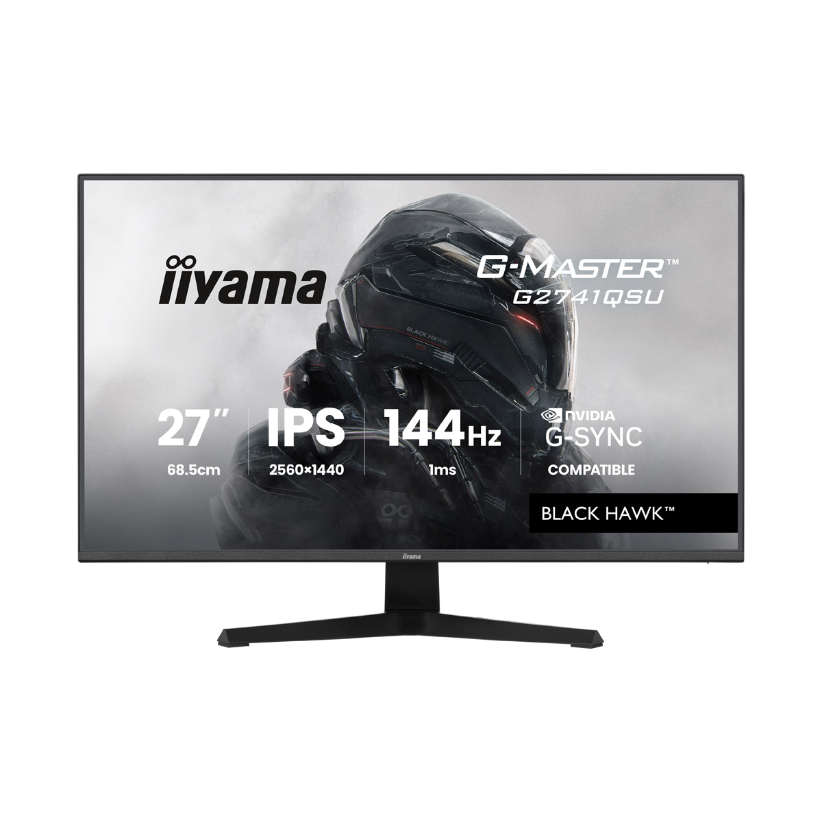 Iiyama G2741QSU-B1 Gaming Monitor 27? QHD IPS?Panel, 144 Hz, 1 ms MPRT, FreeSync und G?Sync kompatibel