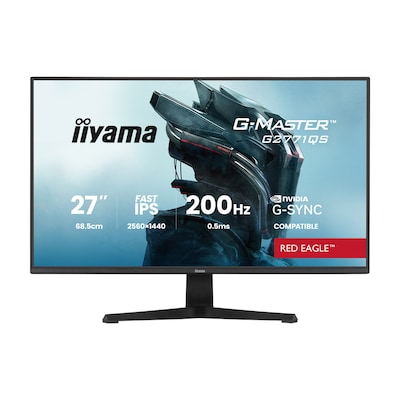 Iiyama G2771QS-B1 Gaming Monitor 27? QHD IPS, 200 Hz, 0.5 ms MPRT, G-Sync kompatibel
