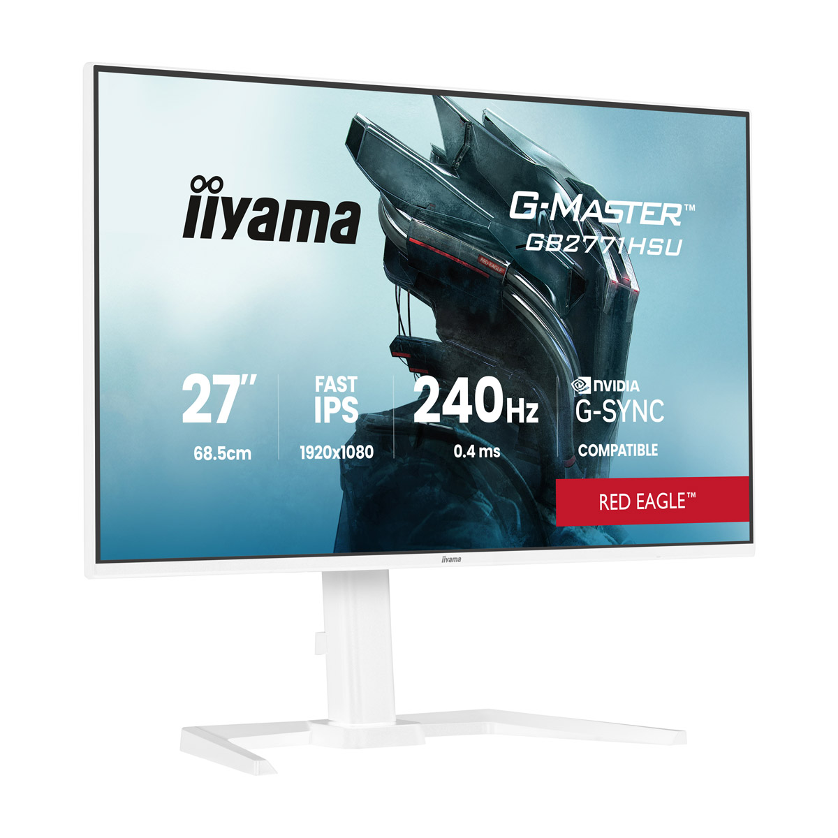 Iiyama GB2771HSU-W1 Gaming Monitor B-Ware 27? Full-HD IPS, 240 Hz, 0.4 ms MPRT, USB-Hub, G-Sync kompatibel Displays Produkt Bild 2