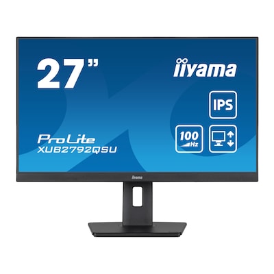 Iiyama ProLite XUB2792QSU-B6 Office Monitor 27 '' (68.5 cm), WQHD-Auflösung, IPS, 100Hz Bildwiederholrate,150 mm höhenve...