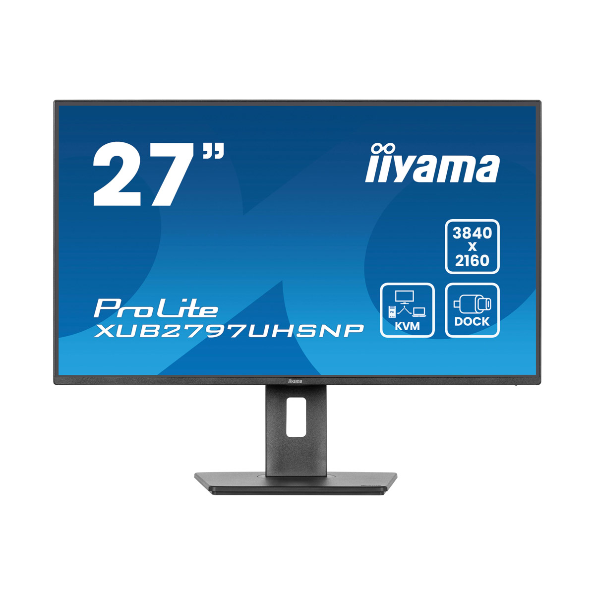 Iiyama ProLite XUB2797UHSNP-B1 Office Monitor 27" 4K UHD, 60Hz, HDMI, DisplayPort, USB-C 96W, USB-Hub