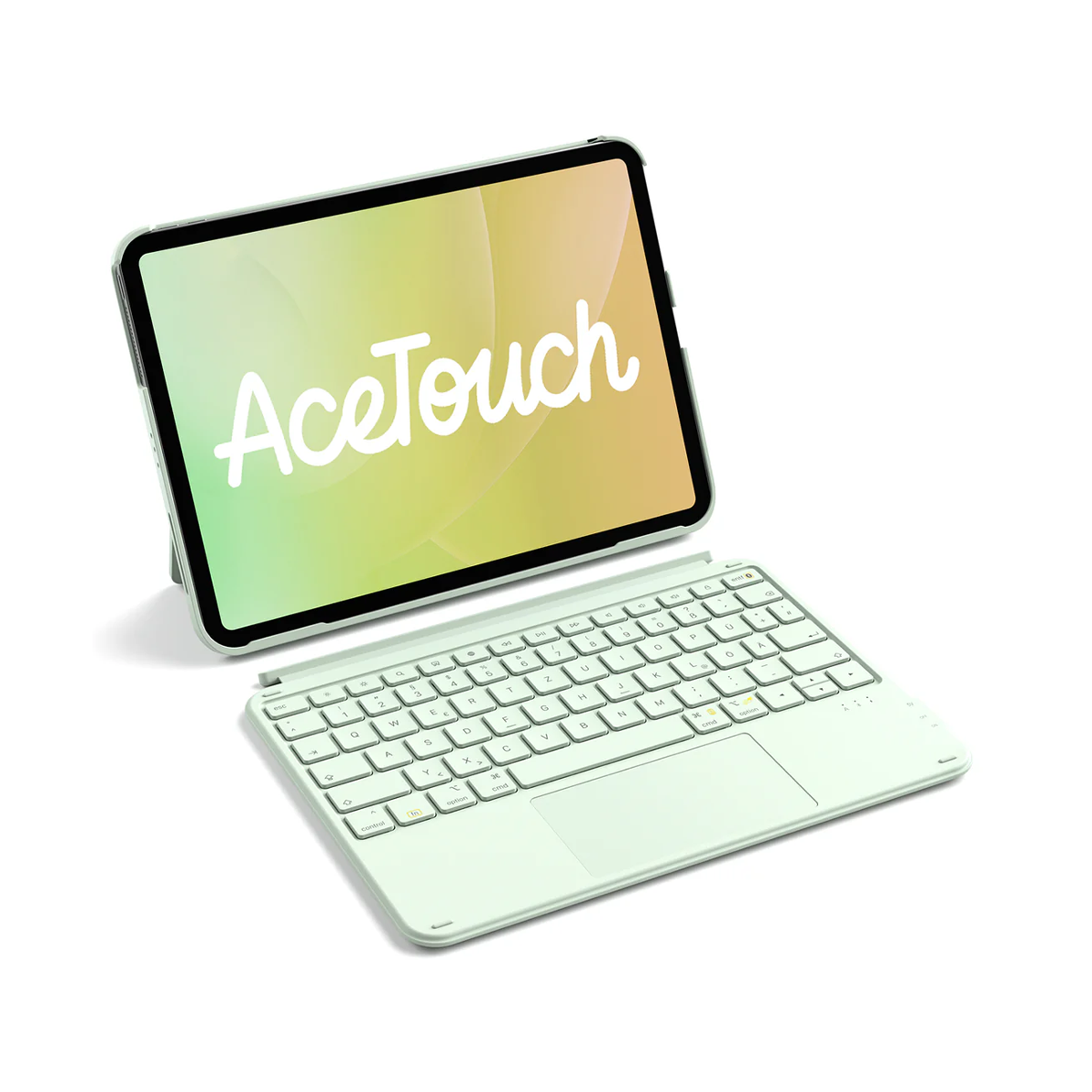 Inateck Ultraleichte Tastaturhülle, grün für iPad 11" A16 2025, iPad 10, iPad Air 11" M3/M2 2025/2024, iPad Air 7/6/5/4, iPad Pro 11" 4/3/2/1, QWE