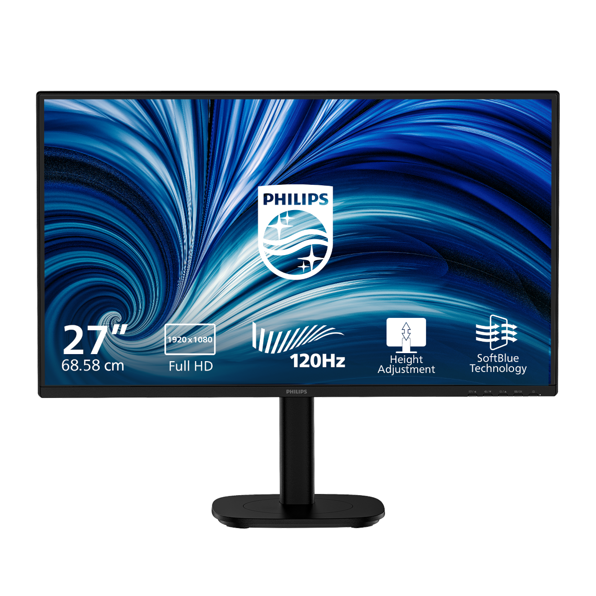 Philips 27B2N3200A 27 Zoll - Office Monitor IPS, FHD, 120 Hz, 4 ms GtG, HDMI, DP, VGA