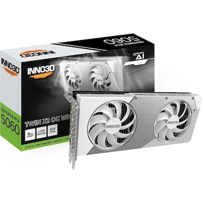 Inno3D GeForce RTX 5060 8GB TWIN X2 OC WHITE - 8GB GDDR7, HDMI, 3x DP