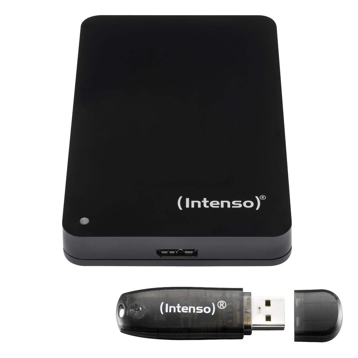 Intenso Memory Case 5TB inkl. Rainbow Line 16GB Bundle mit externer Festplatte und USB-Stick, Typ-A 2.0