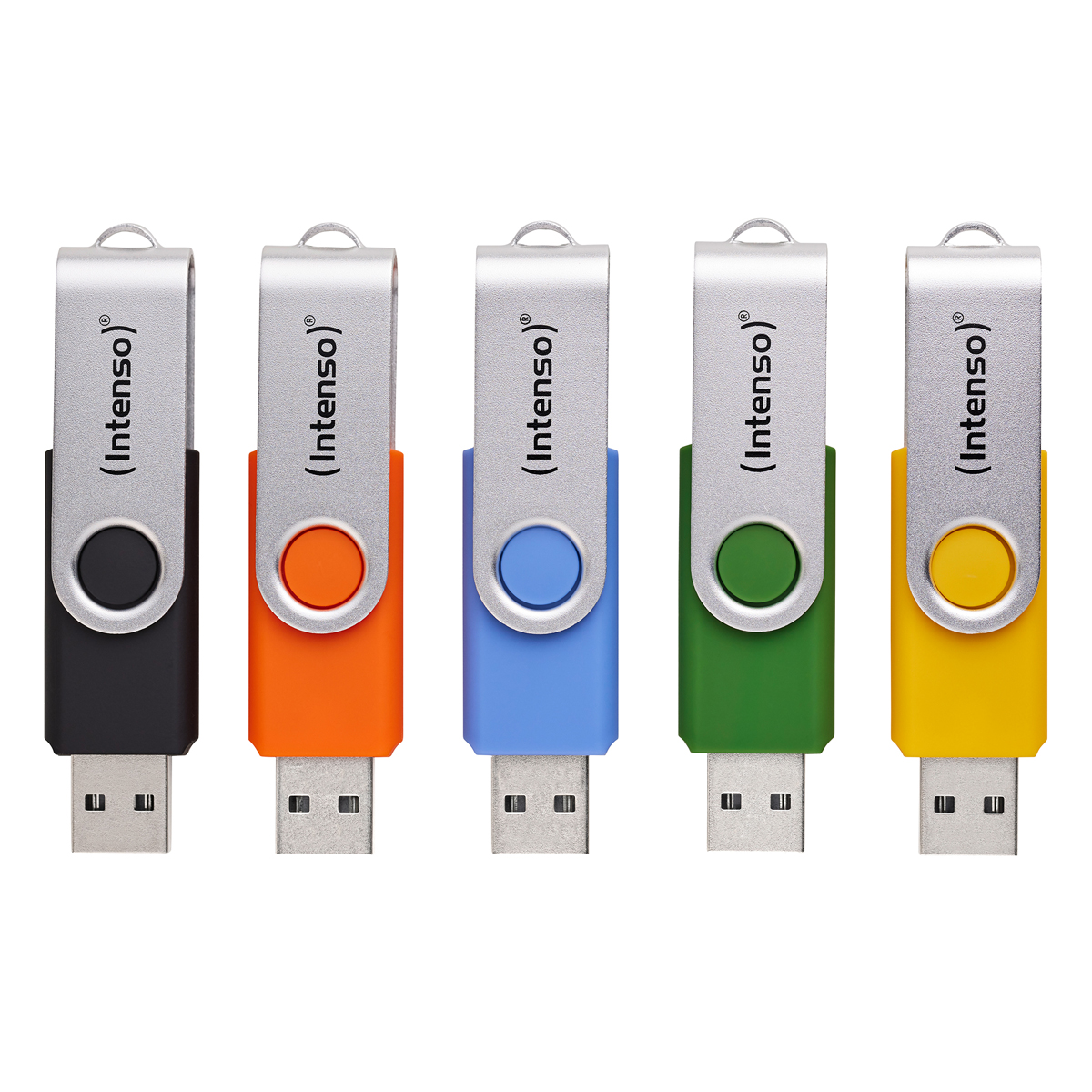 5er-Pack Intenso Office Line Typ-A USB-Stick 32GB Swivel, bis zu 70 MB/s, USB 3.2 Gen 1x1 (5 Gbit/s)