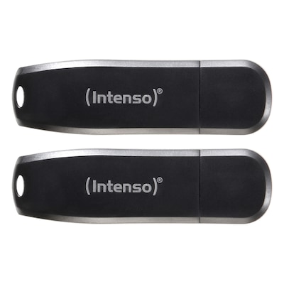 Intenso Speed Line Typ-A 128GB USB-Stick 2er Pack Mit Schutzkappe, bis zu 70 MB/s, USB 3.2 Gen 1x1