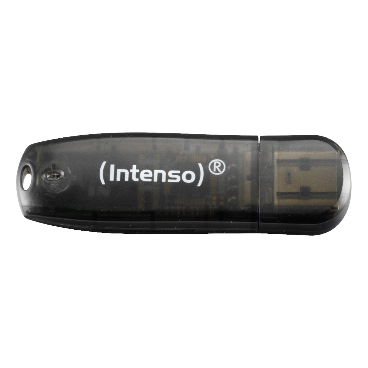Intenso Rainbow Line Typ-A 16GB USB-Stick Schwarz Mit Schutzkappe, bis zu 28 MB/s, USB 2.0